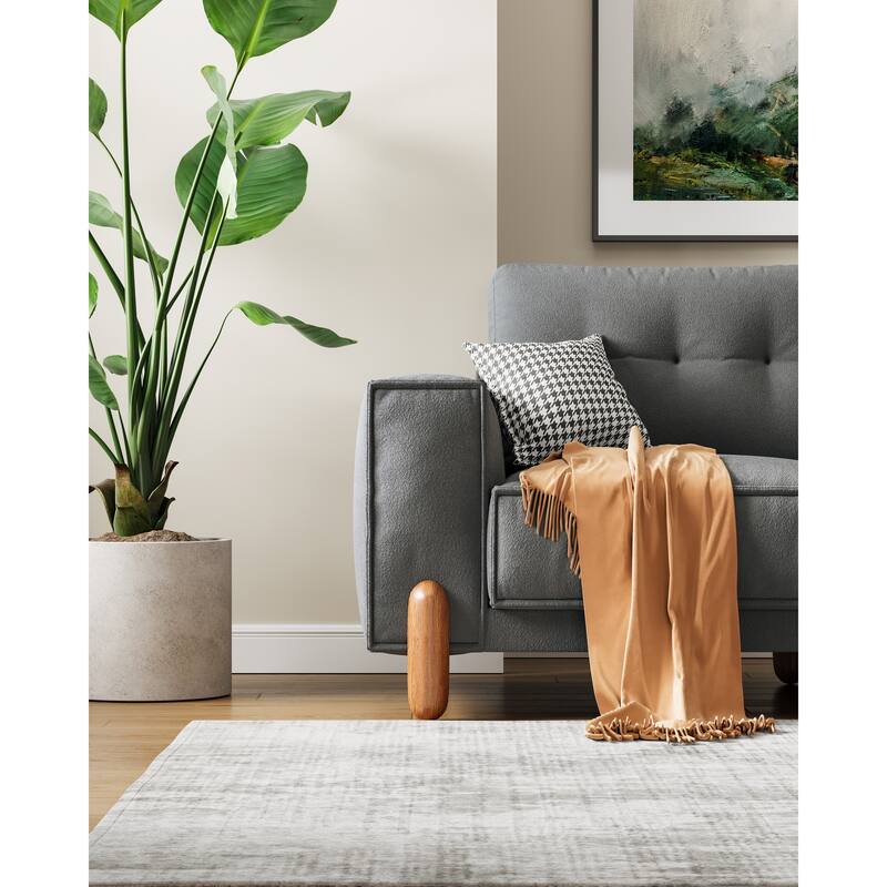 Modern Upholstered Sofa Tufted Couch with Square Arm