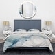 preview thumbnail 3 of 5, Designart "White Grey Line Art Abstract Calligraphy" White Modern - Bedding Set With Shams