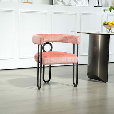 Fabric Upholstered Kitchen Side Dining Chair with Cushion, Backrest, Non Slip Feet for Dining Room Kitchen Living Room Bedroom