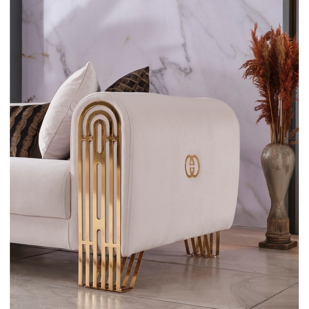 Monera Modern Living Room Sofa With Gold Leg - Bed Bath & Beyond - 42263465