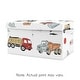 preview thumbnail 1 of 2, Construction Truck Collection Boy Kids Fabric Toy Bin Storage - Grey Yellow Orange Red and Blue Transportation