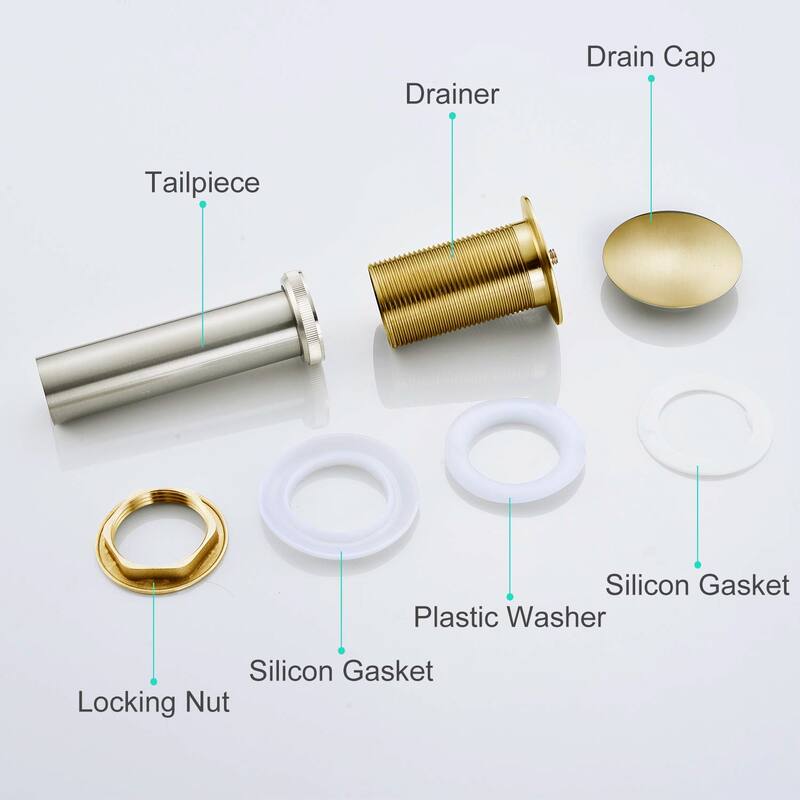 DORNBERG B007A Pop Up Bathroom Sink Drain with Overflow