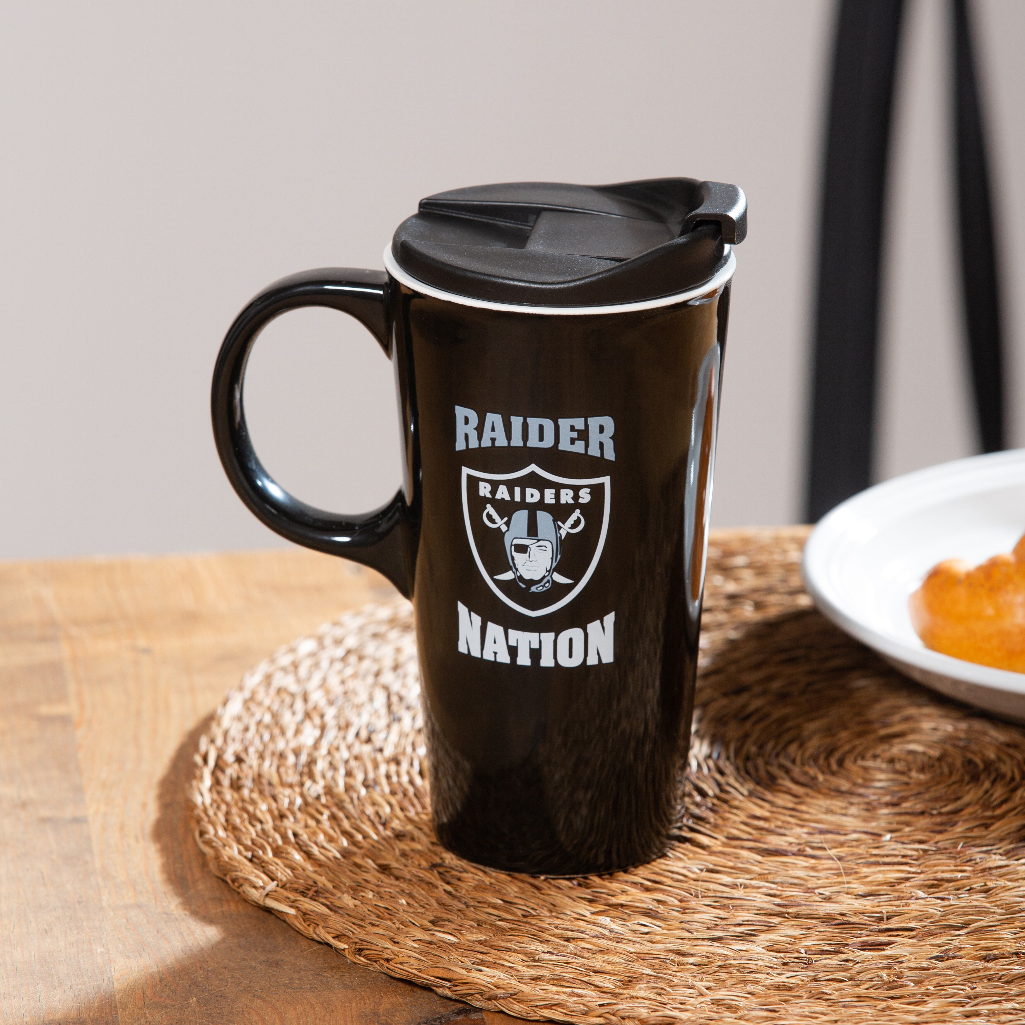 Raider Nation Raiders Coffee Thermos NFL Las Vegas Raiders VTG 3D