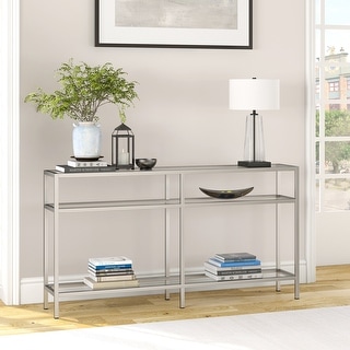 Silver orchid console shop table