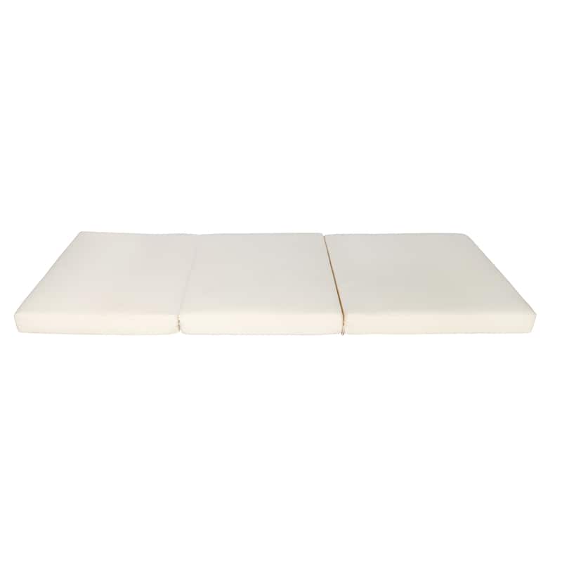 Christopher Knight Home - Kim Lounge Chaise Modern Outdoor Solid Wood Set with Triple-Fold Lounge Cushion