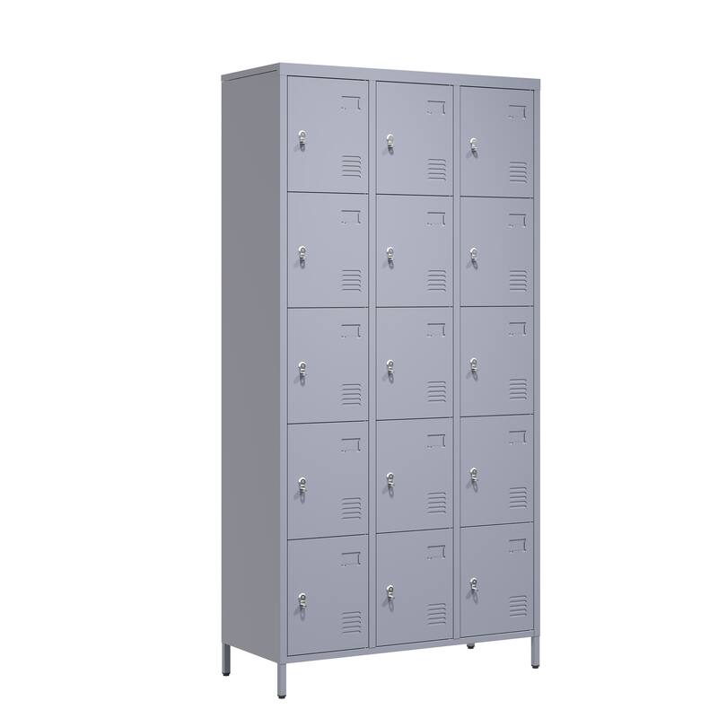 15 Door 72"H Metal Lockers With Lock