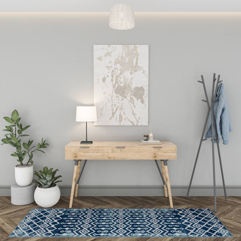 Gematria Moroccan Geometric Indoor Area Rug