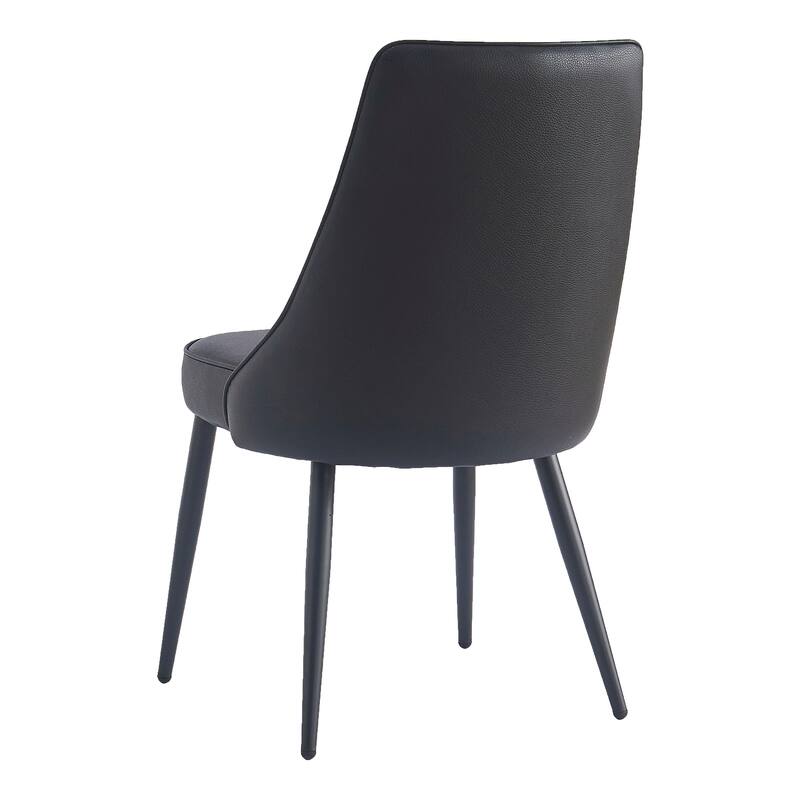 Modern Faux Leather Side Chair - Set of 2 - N/A