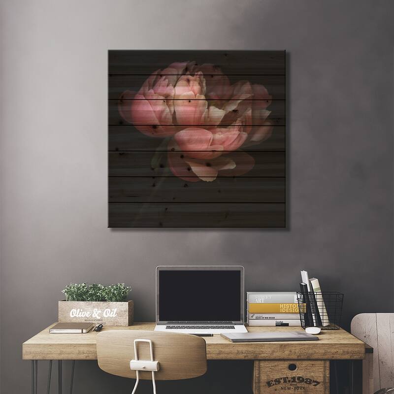 Creativity Is A Very Delicate Flower Print On Wood by Magda Indigo - Multi-Color