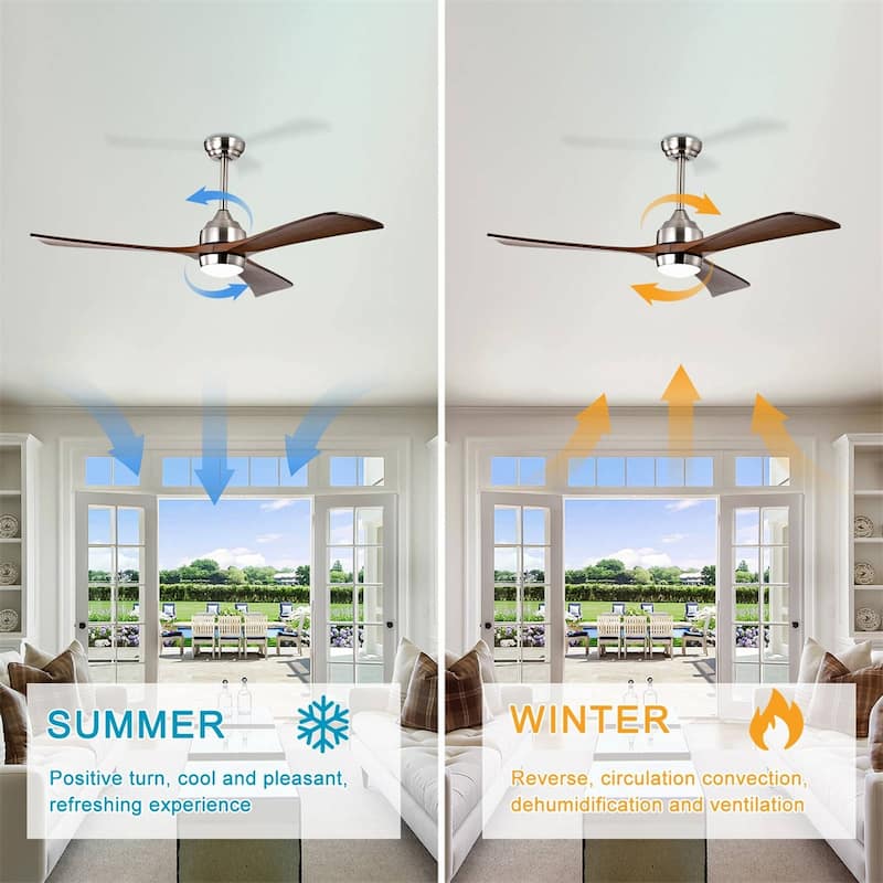 6 Speed Reversible Ceiling Fan Light with Remote and DC Motor
