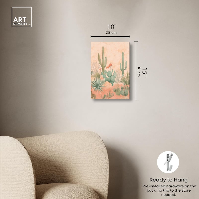Cactus Ballet Canvas by Art Remedy, Gallery Wrapped