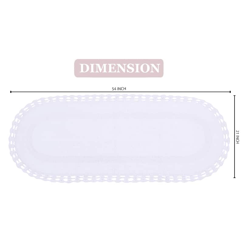 Hampton Contour Rug, Cotton Soft, Water Absorbent, Non Slip U Shape Contour Rug Machine Washable 20"x20" Contour