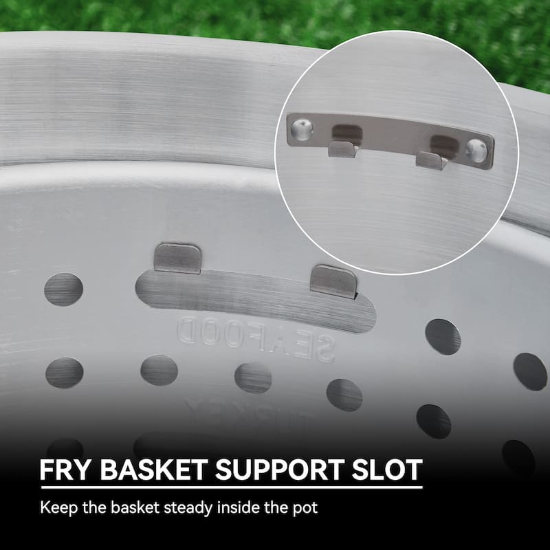 Creole Feast,Silver Aluminum Turkey Fryer Boiler Set