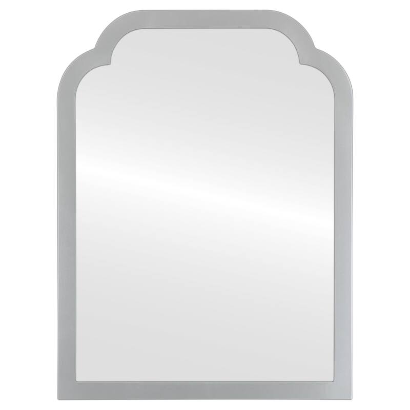 Tyler Framed Vanity Mirror - Clover Cathedral - 24.4x32.4 - Silver