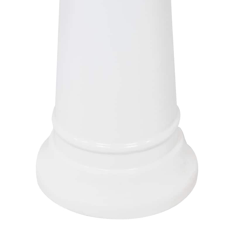 Sunnydaze Misty Blossom Glazed Ceramic Bird Bath – Blue/White - 23" H