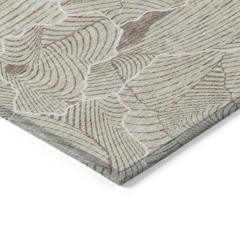 HomeRoots Abstract Transitional Rectangle Outdoor Rug