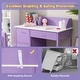 preview thumbnail 19 of 28, Costway Kids Wooden Study Desk & Chair Writing Table w/Drawer Storage