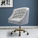 preview thumbnail 13 of 115, Lydia Swivel Height Adjustable Task Chair with Gold Base GREY
