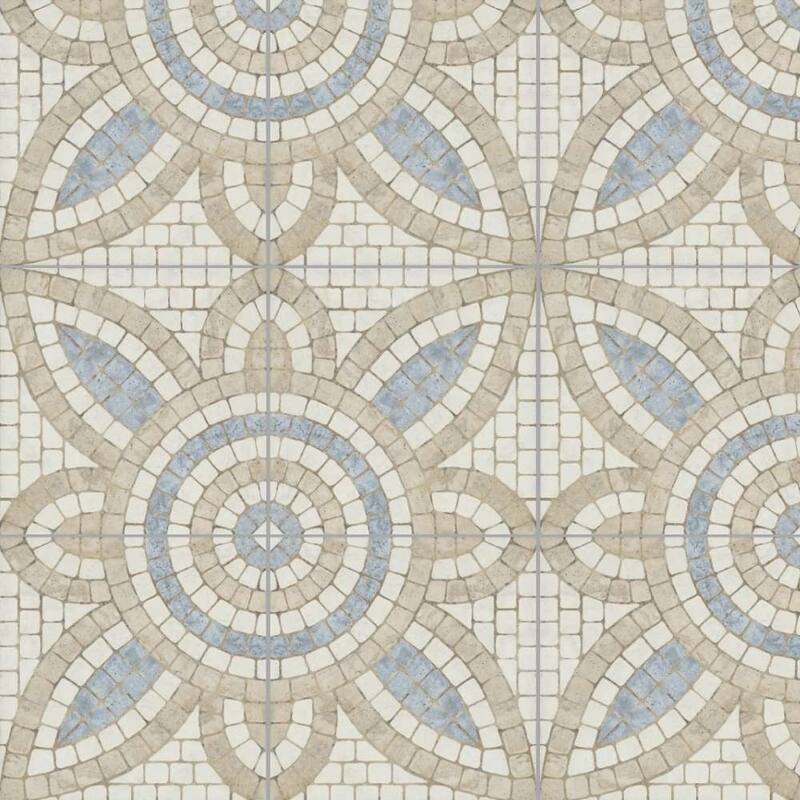 Roman Road 8x8 Matte Porcelain Encaustic Tile - Floor & Wall