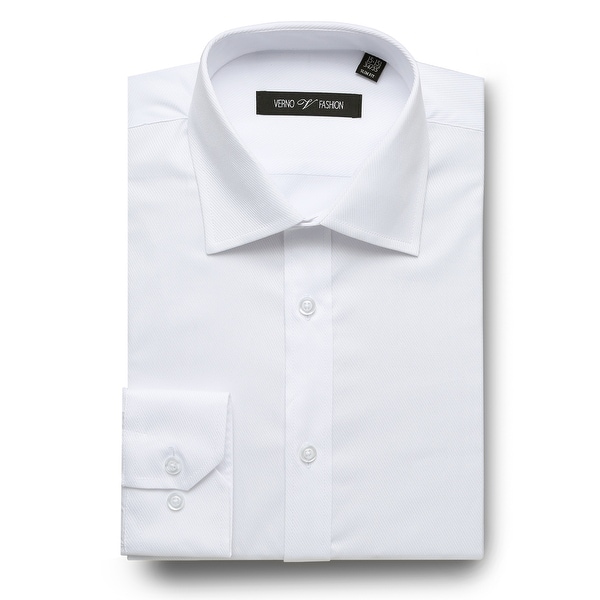 Men's Slim Fit Twill Long Sleeve Solid Business Dress Shirts. Opens flyout.