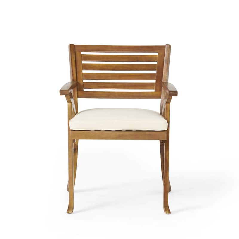 Hermosa Outdoor Acacia Wood Dining Chair (Set of 2) by Christopher Knight Home - N/A