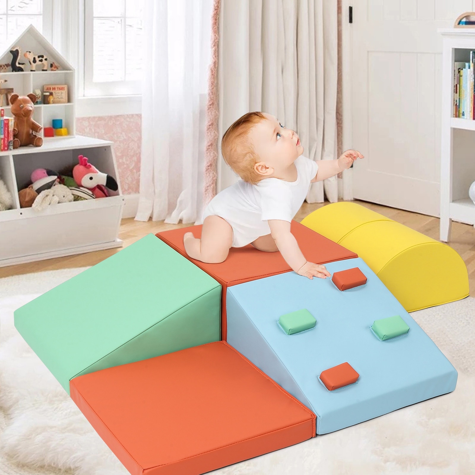 Foam Climbing Blocks for Toddlers, Waterproof Toddler Climbing Toys