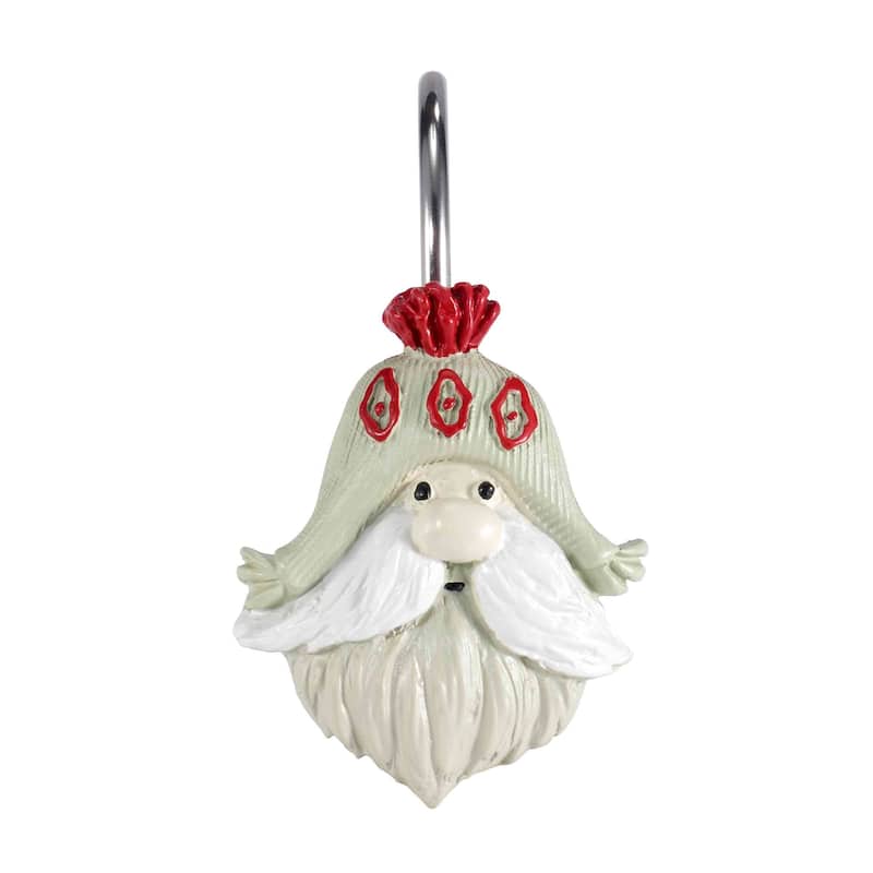 Avanti Linens Christmas Gnomes Shower Curtain
