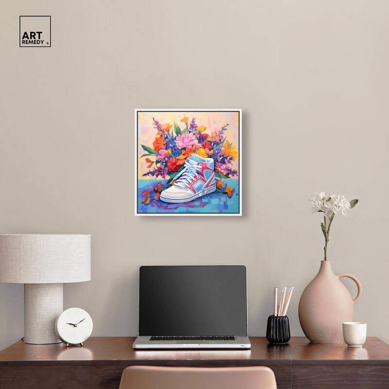 Colorful Sneaker Bouquet II Canvas by Art Remedy