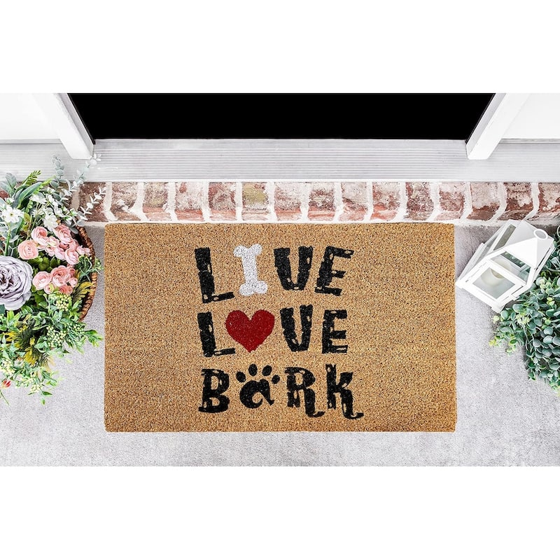 Printed Coir Doormat, Durable Outdoor/Indoor Rug, Welcome Mat, Pets