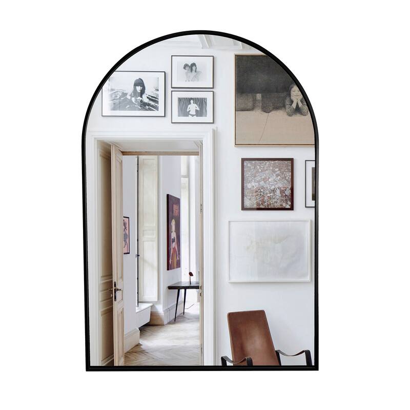 Archie 36 x 24 Inch Arched Wall Mirror for Bedroom, Hanging Mirror for Wall - 36 x 24 Inch