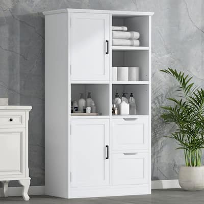 Bathroom Storage Cabinet with Doors and Drawers