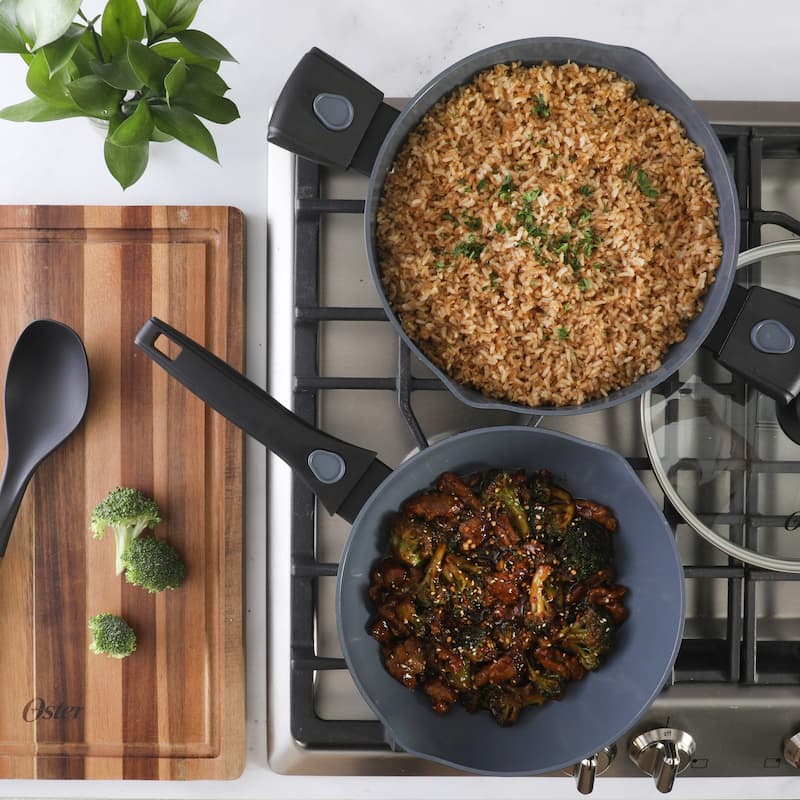 Oster SmartHandle Advance 13-Piece or 18-Piece Nonstick Cookware Set With Utensils & Pan Protectors