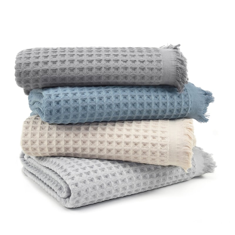 East'N Blue Lycia Turkish Cotton Waffle Bath Towel (Pack of 2)