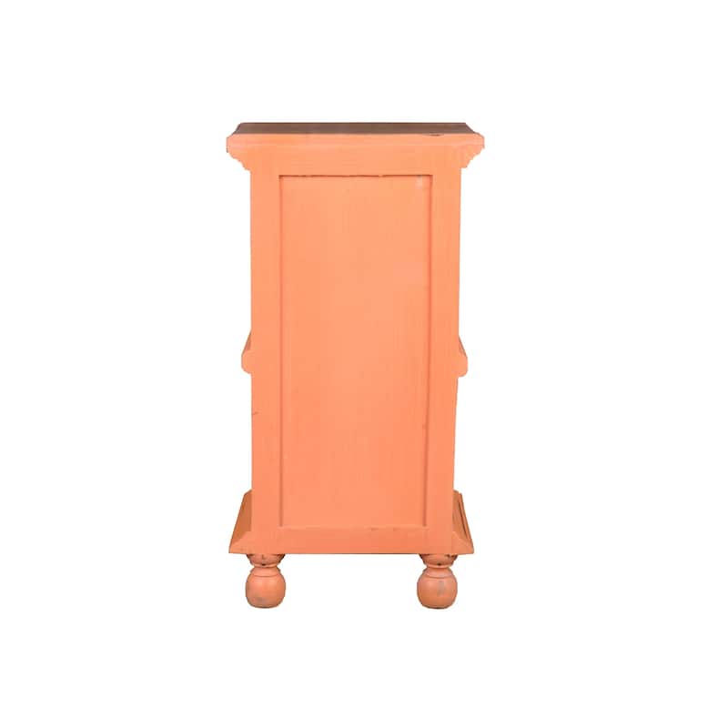Solid Wood End Table with Storage Basket - Fully Assembled Accent Table for Living Room, Bedroom - 26.5