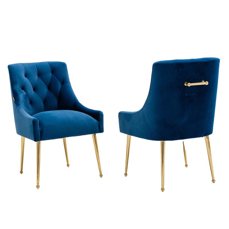 GZMR Tufted Velvet Upholstered Dinning Chairs (Set of 2)