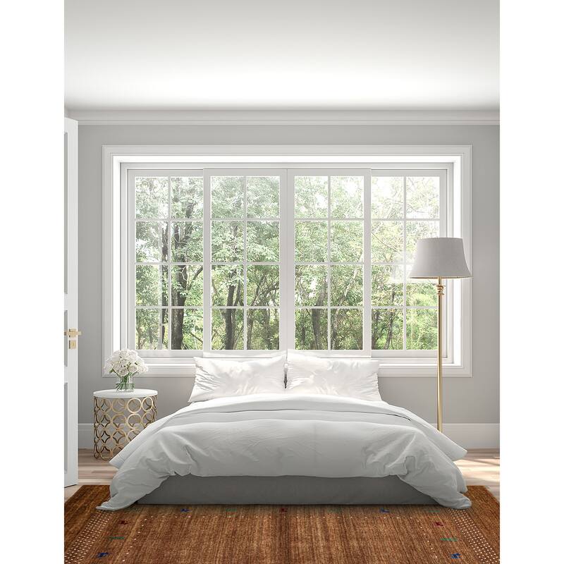 ECARPETGALLERY Hand Loomed Kashkuli Gabbeh Burnt Orange Wool Rug - 5'1 x 7'9