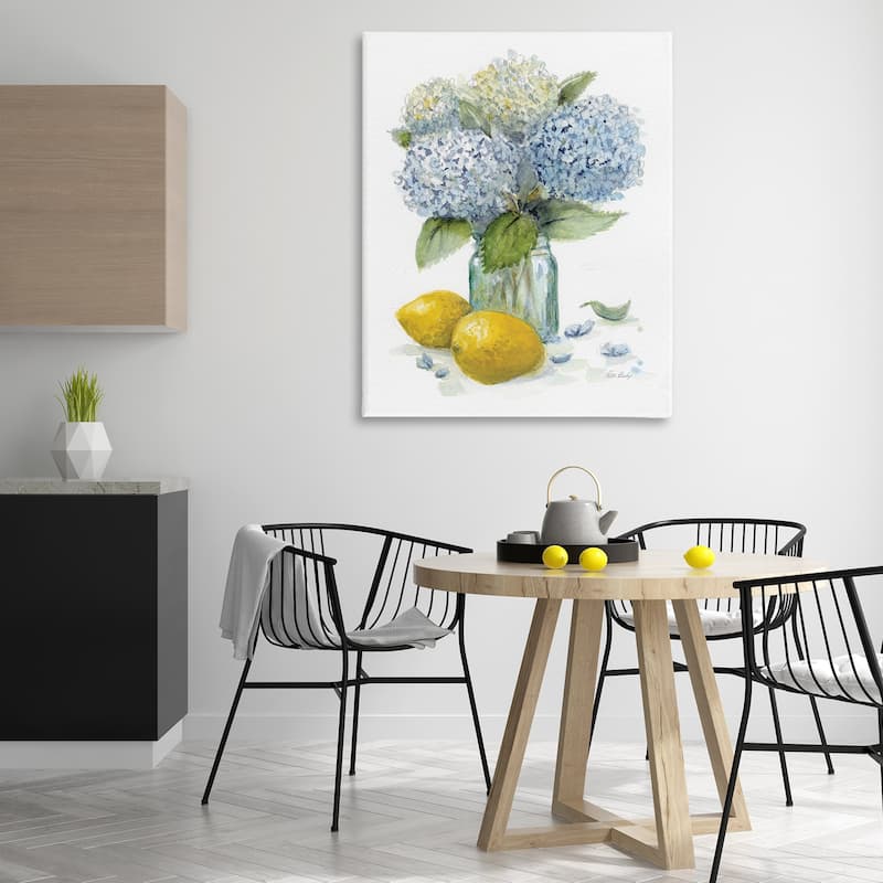 Stupell Hydrangeas & Lemons Vase Canvas Wall Art Design By Patti Bishop