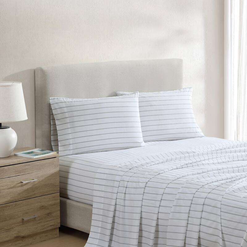 Nautica Cotton Percale Deep Pocket Bed Sheet Sets
