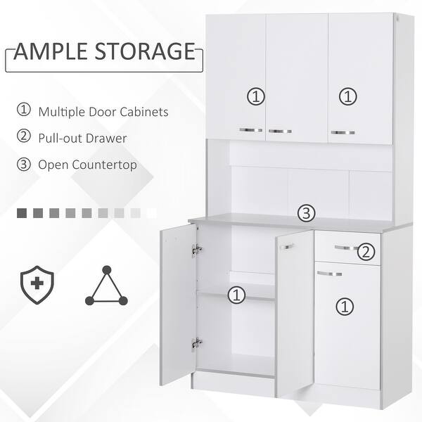 kitchen cupboard with drawers homcom 71 freestanding kitchen buffet hutch cupboard with 6 kitchen cupboard with drawers homcom 71 freestanding kitchen buffet hutch cupboard with 6