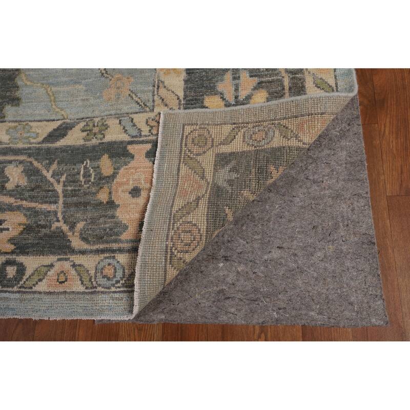 Vegetable Dye Oushak Area Rug Hand-Knotted Turkish Wool Carpet - 8'0"x 9'11"