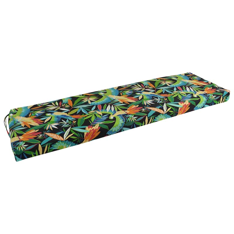 Blazing Needles 63-inch All-Weather Bench Cushion - 63 x 19 - Tucuman Ebony