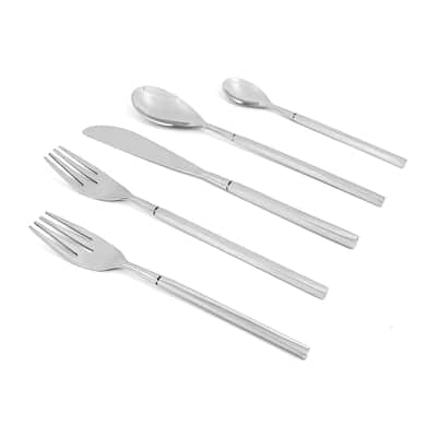 Vibhsa Stainless Steel Sivlerware 20 Piece Flatware Set, Service for 4