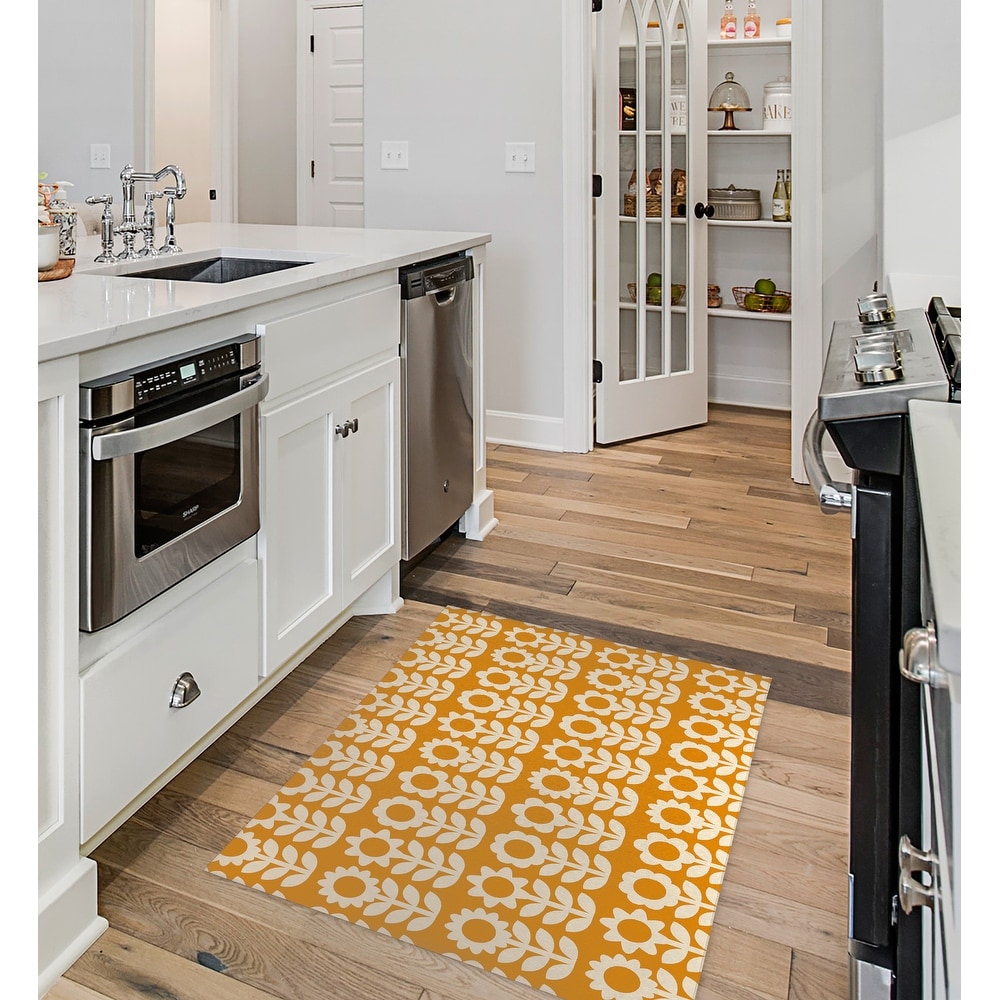 Linen Geometric Kitchen Mat Tree Kitchen Mats for Floor 2 Piece, Colorful Rug Anti Fatigue Floor Mat for Kitchen, Kitchen Floor Mat for in Front of Sink and Kitchen
