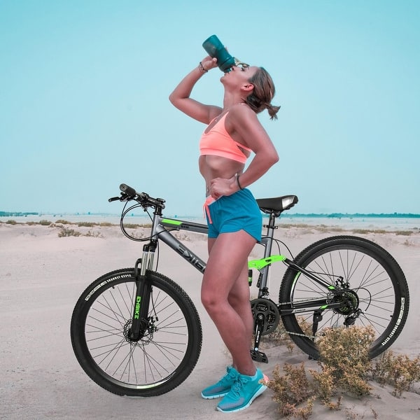 slide 1 of 27, Mountain Bike, 26 Inch 21 Speed Road Bike For Adults Men And Womenk Grey