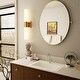 preview thumbnail 2 of 6, Cusp Barn Bathroom Light Fixtures, Gold Wall Sconce Light, Modern Wall Lights with Milky Glass Shade for Vanity, Bedroom