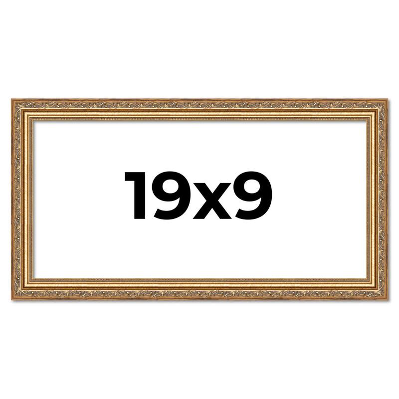 19x9 Frame Red Solid Wood Picture Frame Width 1.75 Inches | Interior Frame Depth 1 13/16 Inches