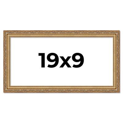 19x9 Frame Red Solid Wood Picture Frame Width 1.75 Inches | Interior Frame Depth 1 13/16 Inches