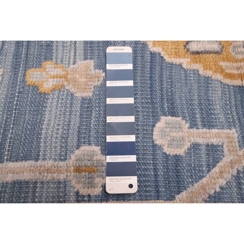 ECARPETGALLERY Hand-knotted Finest Oushak Navy Wool Rug - 9'0 x 12'2