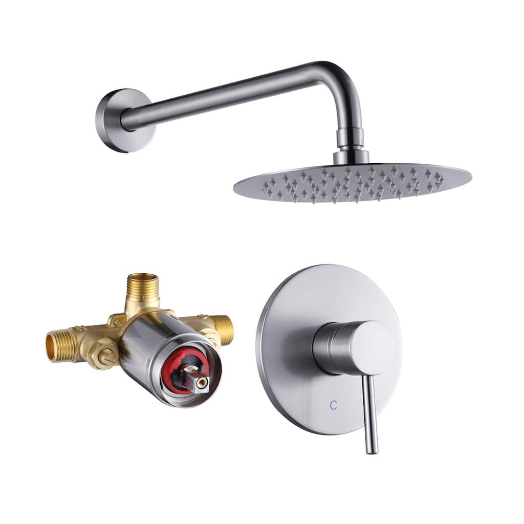 WOWOW Single Handle 5-Spray Patterns Shower Faucet with Valve