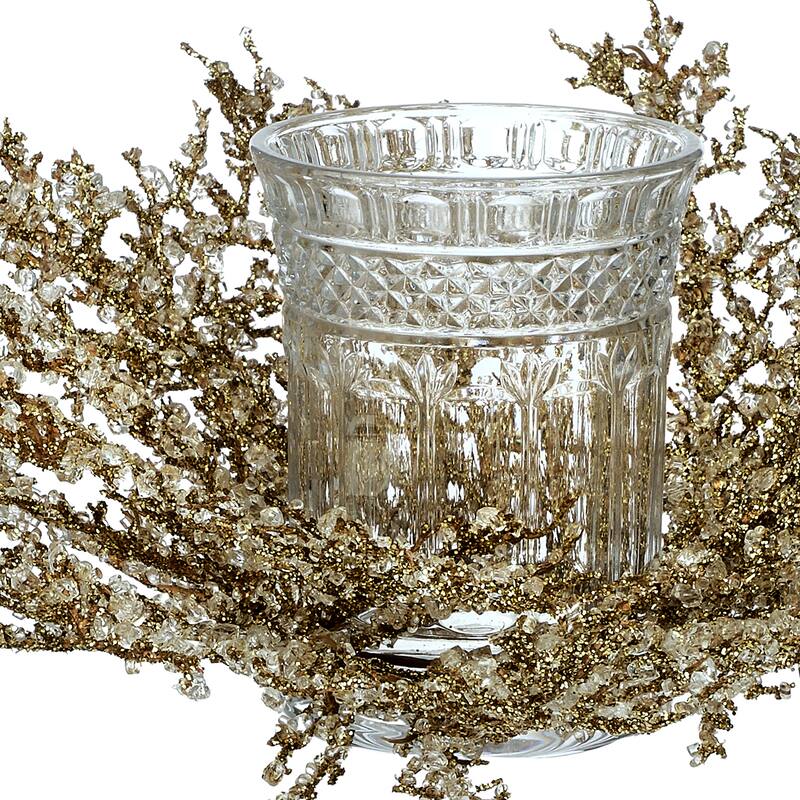 16" Premium Ice Spray With Hurricane Centerpiece